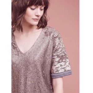 ANTHROPOLOGIE | SEQUINED BOHO OVERSIZED TOP